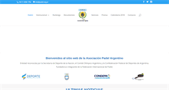 Desktop Screenshot of padel.org.ar